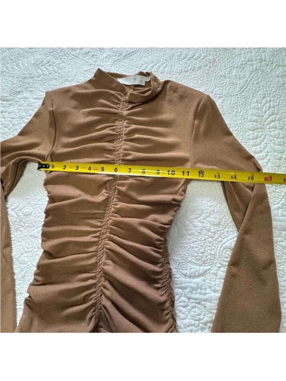 Astr Camel Long Sleeve Rushing Bodysuit XS NWT - Picture 5 of 7